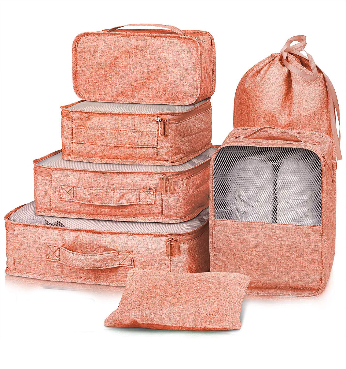 TravelMate: 7-Piece Packing Cube Set for Organized Adventures