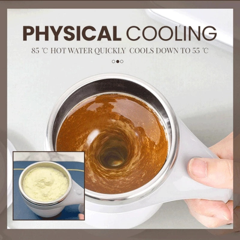 Self-Stirring Mug: Rechargeable Automatic Coffee & Milkshake Cup – Magnetic Rotating Magic!