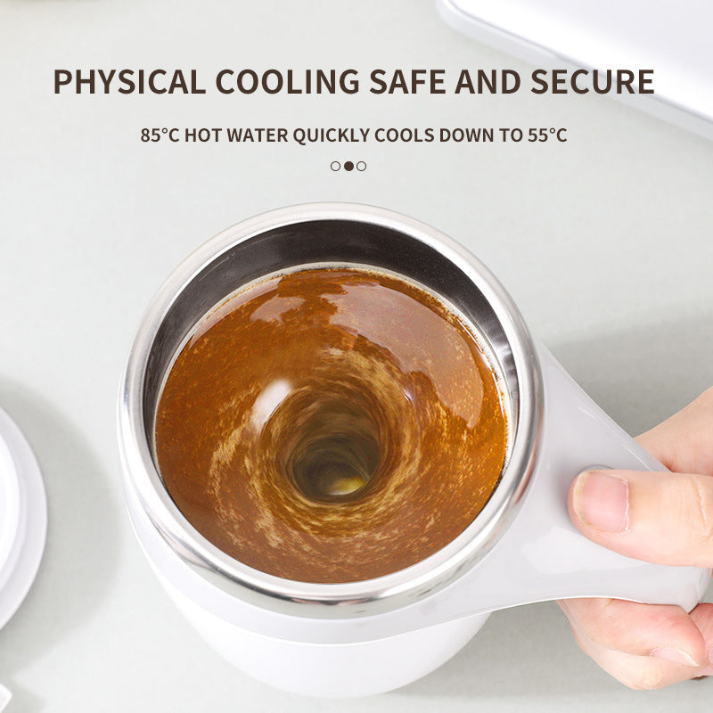 Self-Stirring Mug: Rechargeable Automatic Coffee & Milkshake Cup – Magnetic Rotating Magic!