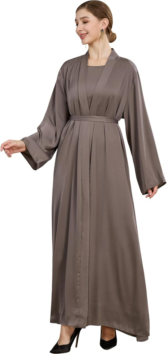 Khalat Women’s Muslim Abaya Dress 3-Piece Set