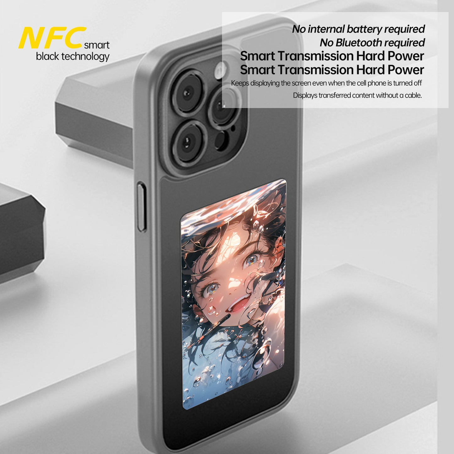 Smart E-Ink Display Case – Transform Your Phone with a Second Screen
