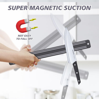 Magnetica: 6-Piece Knife Set with Sleek Magnetic Knife Strip - Organize Your Kitchen in Style