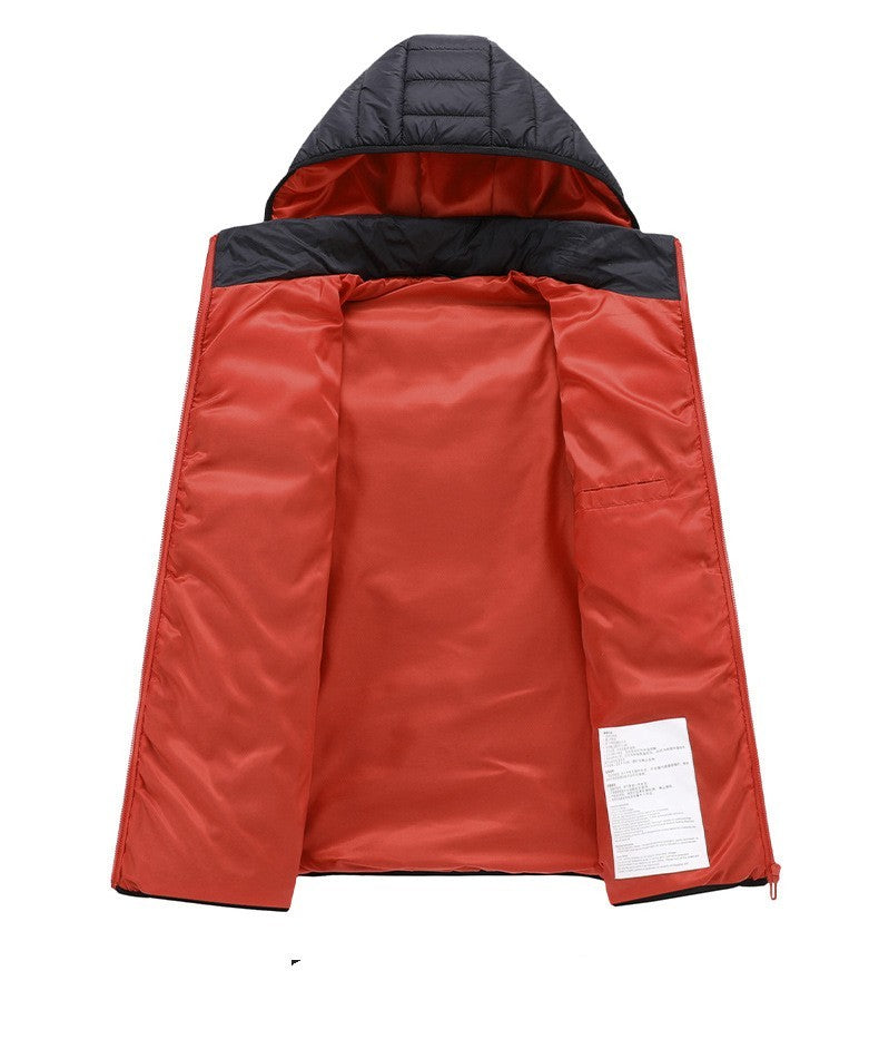 Men's 9-Zone Heated Jacket | Electric Heating, Insulated Hood, Windproof Coat.