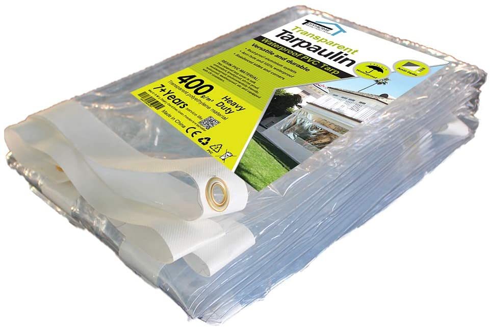 ClearGuard: Heavy Duty Waterproof PVC Transparent Tarpaulin - Protect Your Space with Clarity