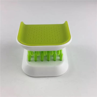 U-Shaped Knife & Cutlery Cleaning Brush - Bristle Scrub for Home Kitchen