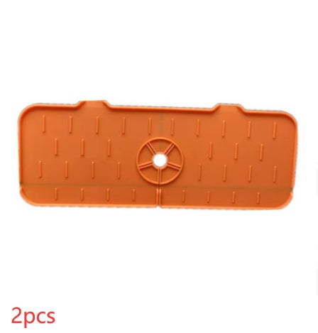 Silicone Faucet Splash Guard & Absorbent Mat - Ultimate Sink Protector for Kitchen & Bathroom