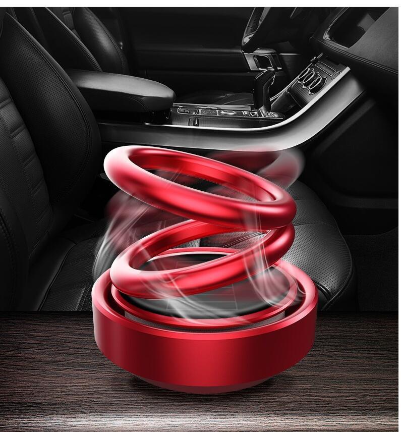 SunSpin Auto Aroma: Solar-Powered Car Air Freshener with Rotating Fragrance Seat