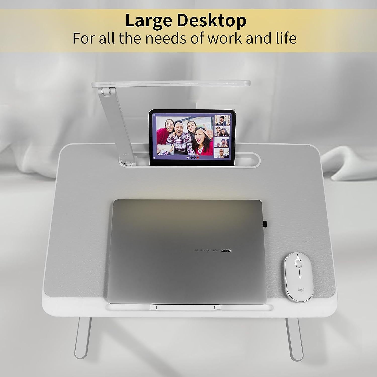 ComfyDesk Pro: Lap Desk with LED Light & Drawer - Your Portable Workstation Anywhere