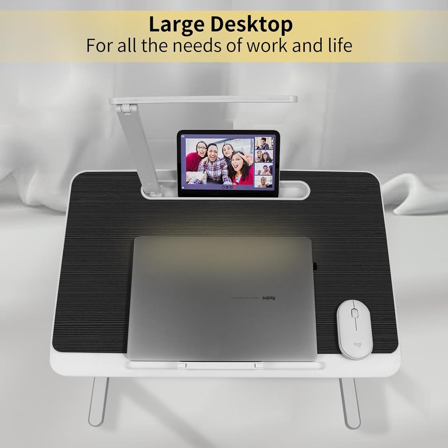 ComfyDesk Pro: Lap Desk with LED Light & Drawer - Your Portable Workstation Anywhere