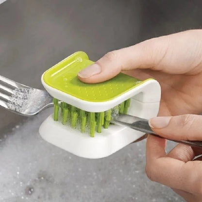 U-Shaped Knife & Cutlery Cleaning Brush - Bristle Scrub for Home Kitchen