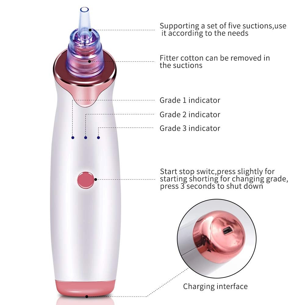 DiamondGlow: Electric Blackhead Remover & Pore Vacuum Suction - Reveal Radiant Skin