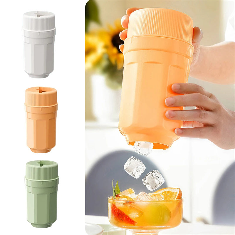 Ice Cube Maker & Dispenser: Twisting Ice Tray with Rotating Release & Cover for Easy Freezer Storage