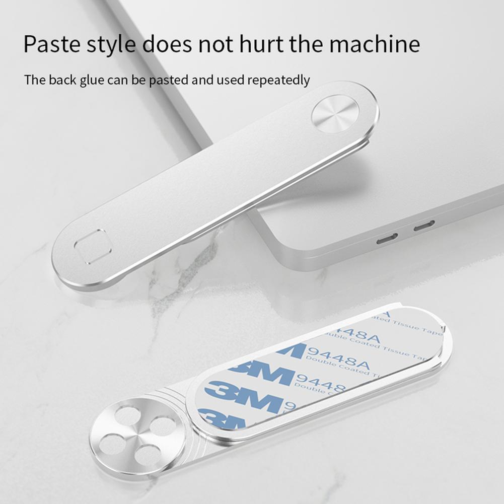 Adjustable Magnetic Laptop Side Mount Clip - Foldable Aluminium Dual Screen Holder for Phones and Tablets