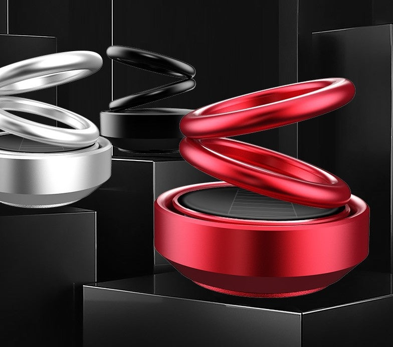 SunSpin Auto Aroma: Solar-Powered Car Air Freshener with Rotating Fragrance Seat