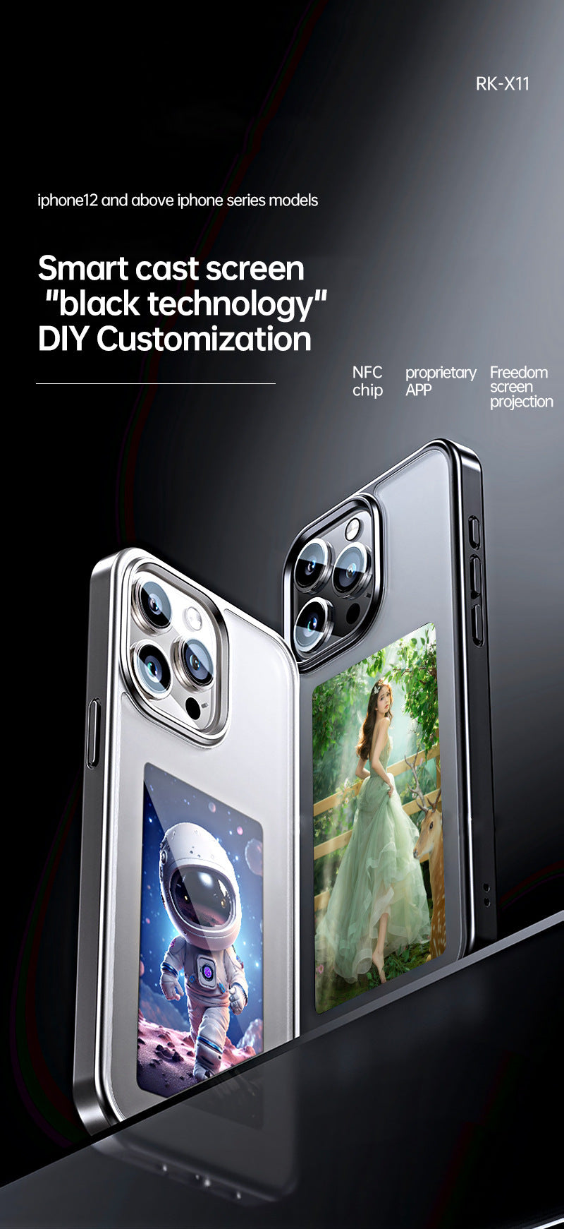 Smart E-Ink Display Case – Transform Your Phone with a Second Screen