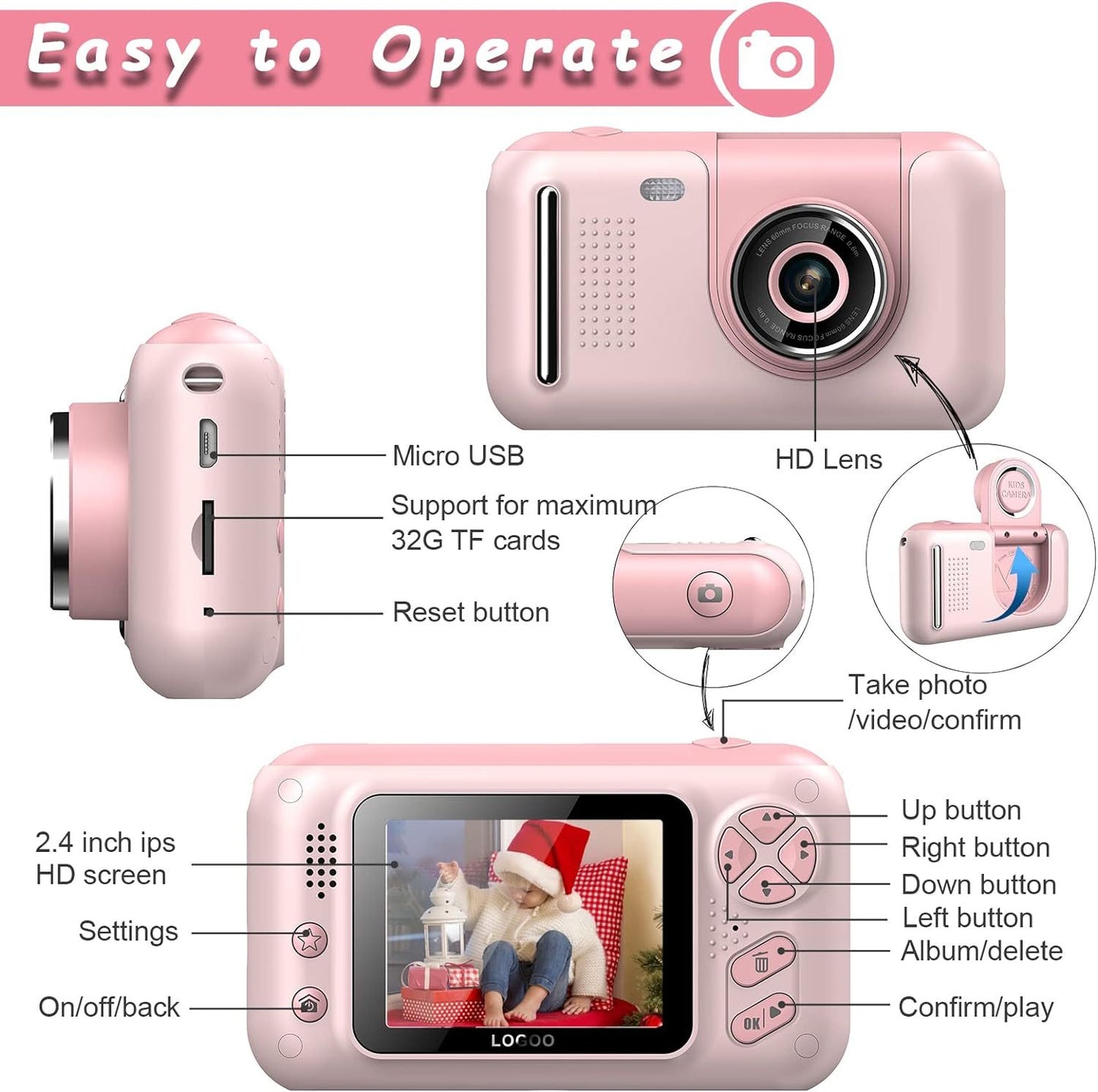 SnapKids: 20MP Selfie Camera Kit for Young Explorers