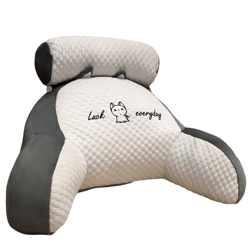 Fluffy Cushion: Triangle Reading Pillow & Soft Backrest for Sofa, Bed, or Office Chair