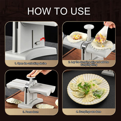 Double Head Dumpling Maker – Easy Manual Press for Perfect Dumplings & Noodles