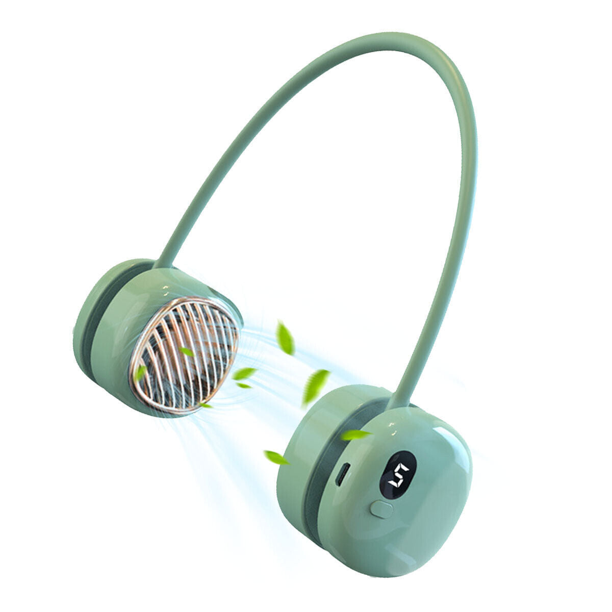 Neck Breeze Pro: Portable 5-Speed Wearable Personal Fan for Cool Comfort Anywhere