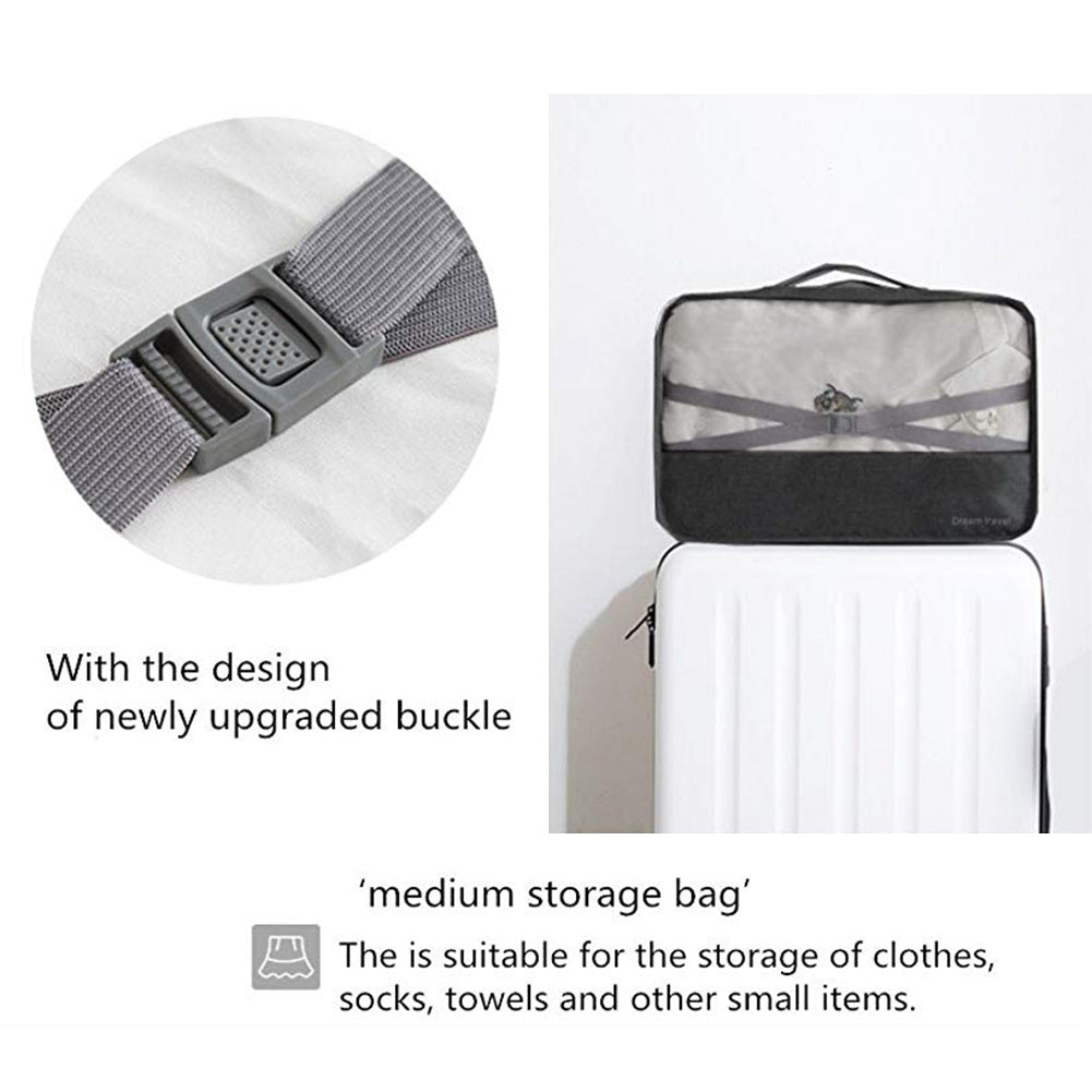 TravelMate: 7-Piece Packing Cube Set for Organized Adventures
