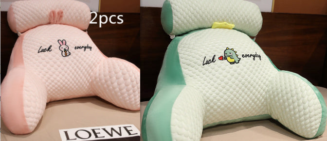 Fluffy Cushion: Triangle Reading Pillow & Soft Backrest for Sofa, Bed, or Office Chair