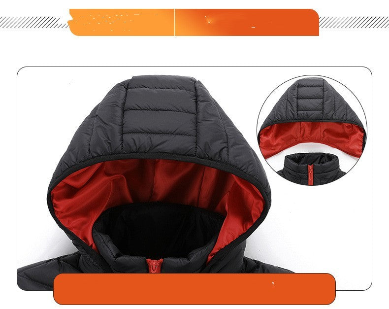 Men's 9-Zone Heated Jacket | Electric Heating, Insulated Hood, Windproof Coat.