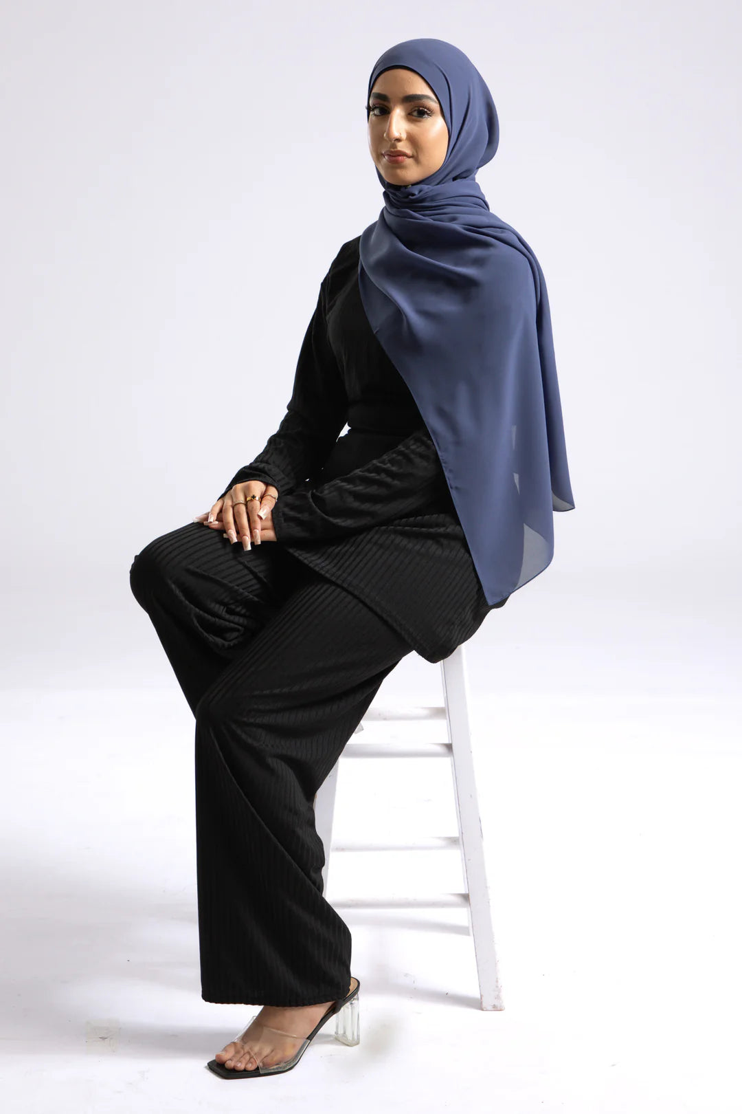 Luxury Soft Chiffon Hijab Periwinkle Blue