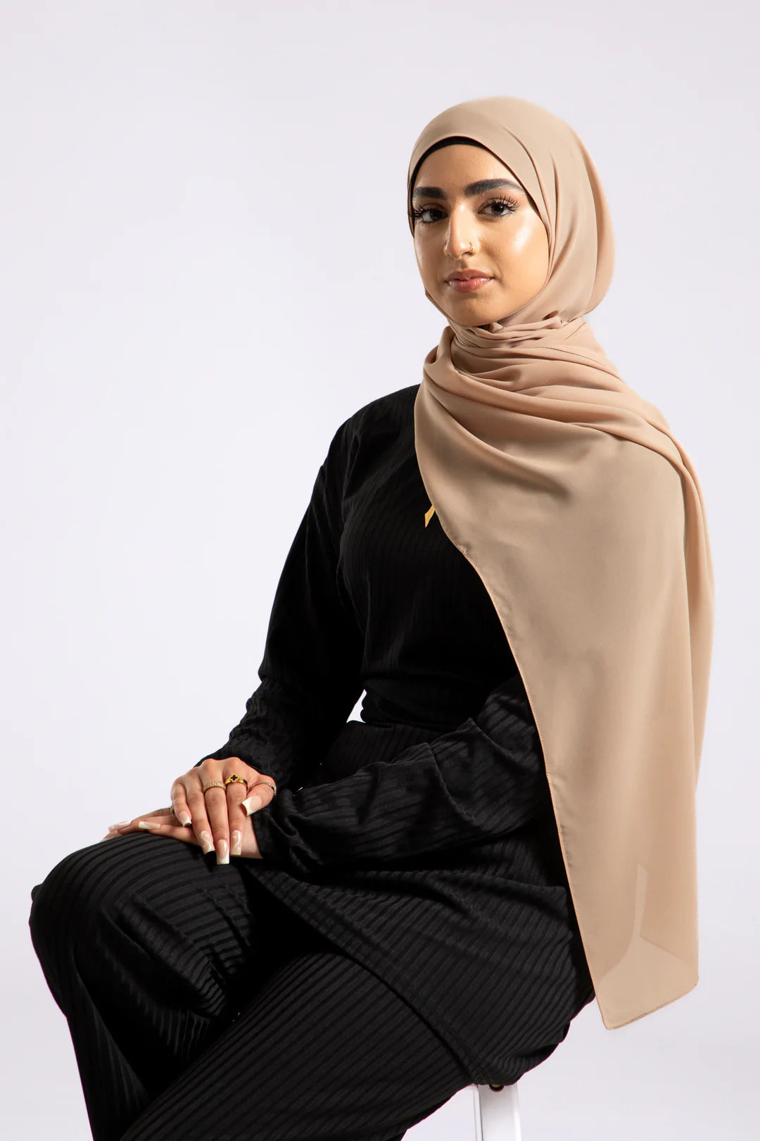 Soft Chiffon Hijab - Cookie Dough