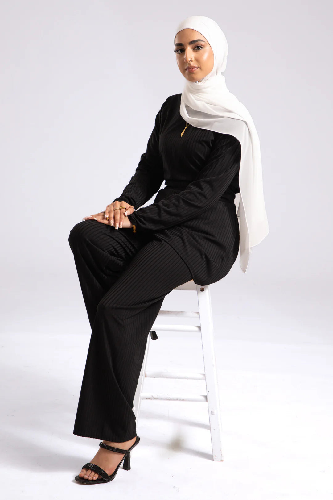 Premium Crepe Chiffon Hijab - Snow