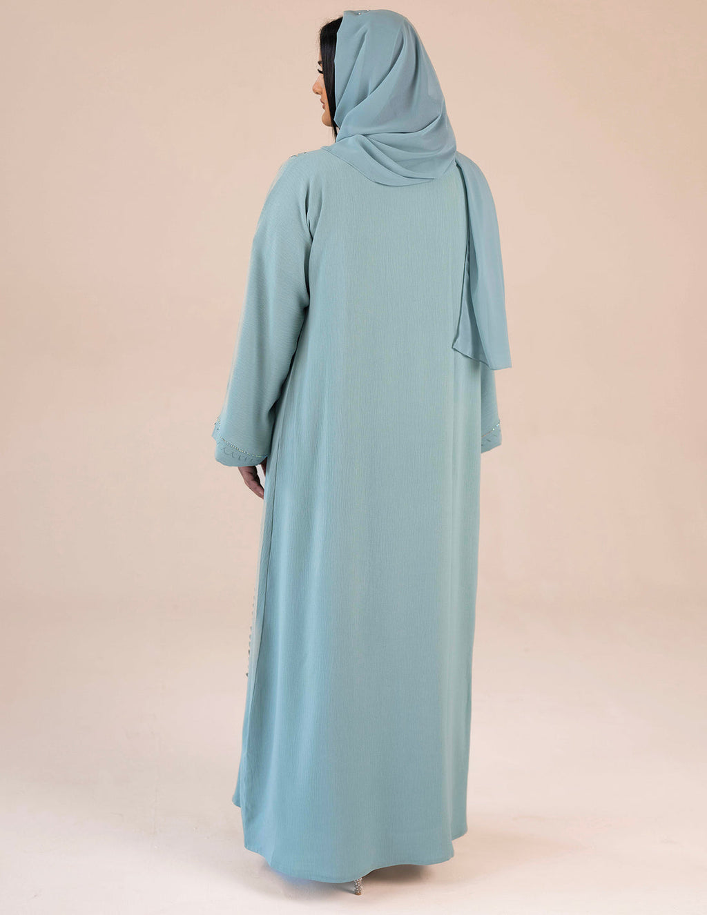 Mint Green Open 'Melina' Abaya