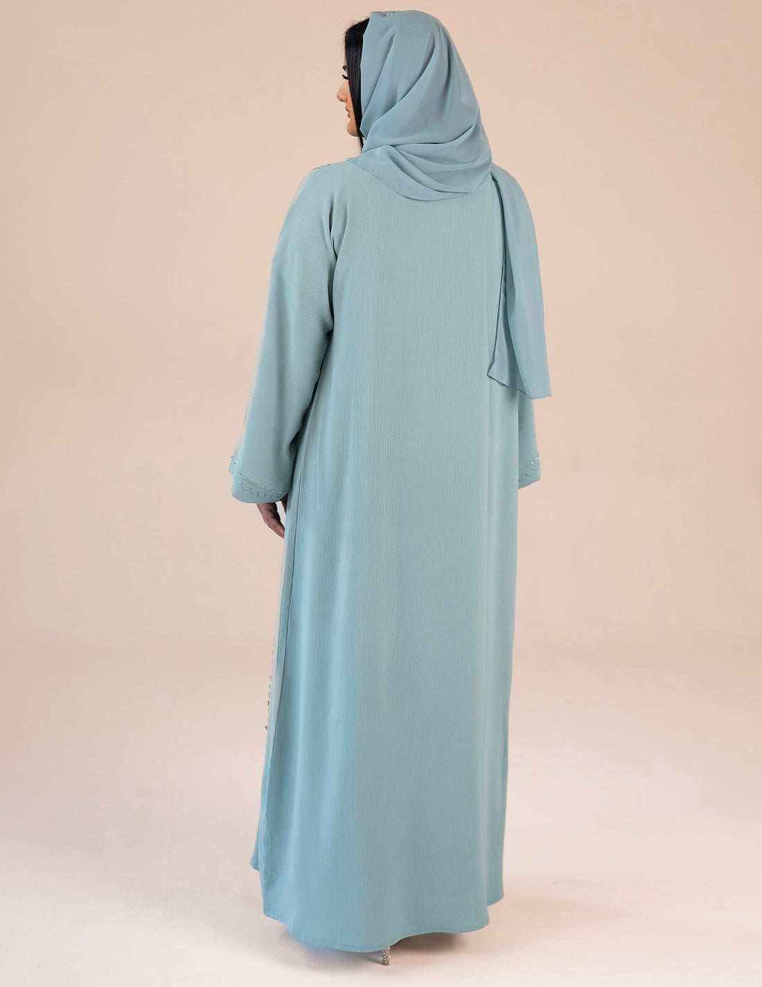 Mint Green Open 'Melina' Abaya