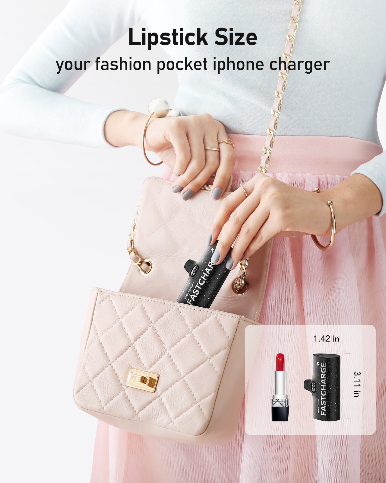 Mini 5000mAh Fast Charging Portable Power Bank | Travel-Friendly PD Battery Pack