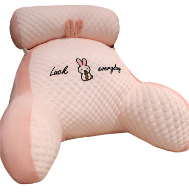 Fluffy Cushion: Triangle Reading Pillow & Soft Backrest for Sofa, Bed, or Office Chair