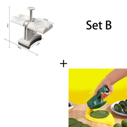 Double Head Dumpling Maker – Easy Manual Press for Perfect Dumplings & Noodles