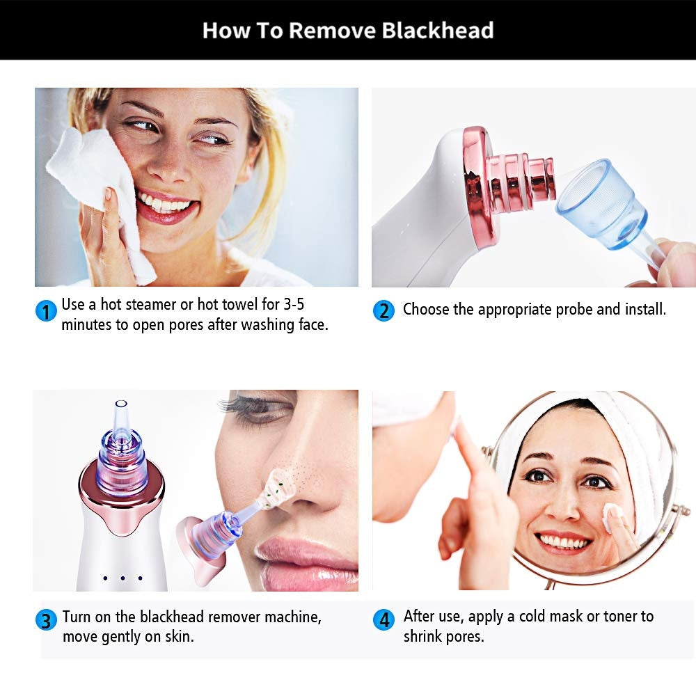 DiamondGlow: Electric Blackhead Remover & Pore Vacuum Suction - Reveal Radiant Skin