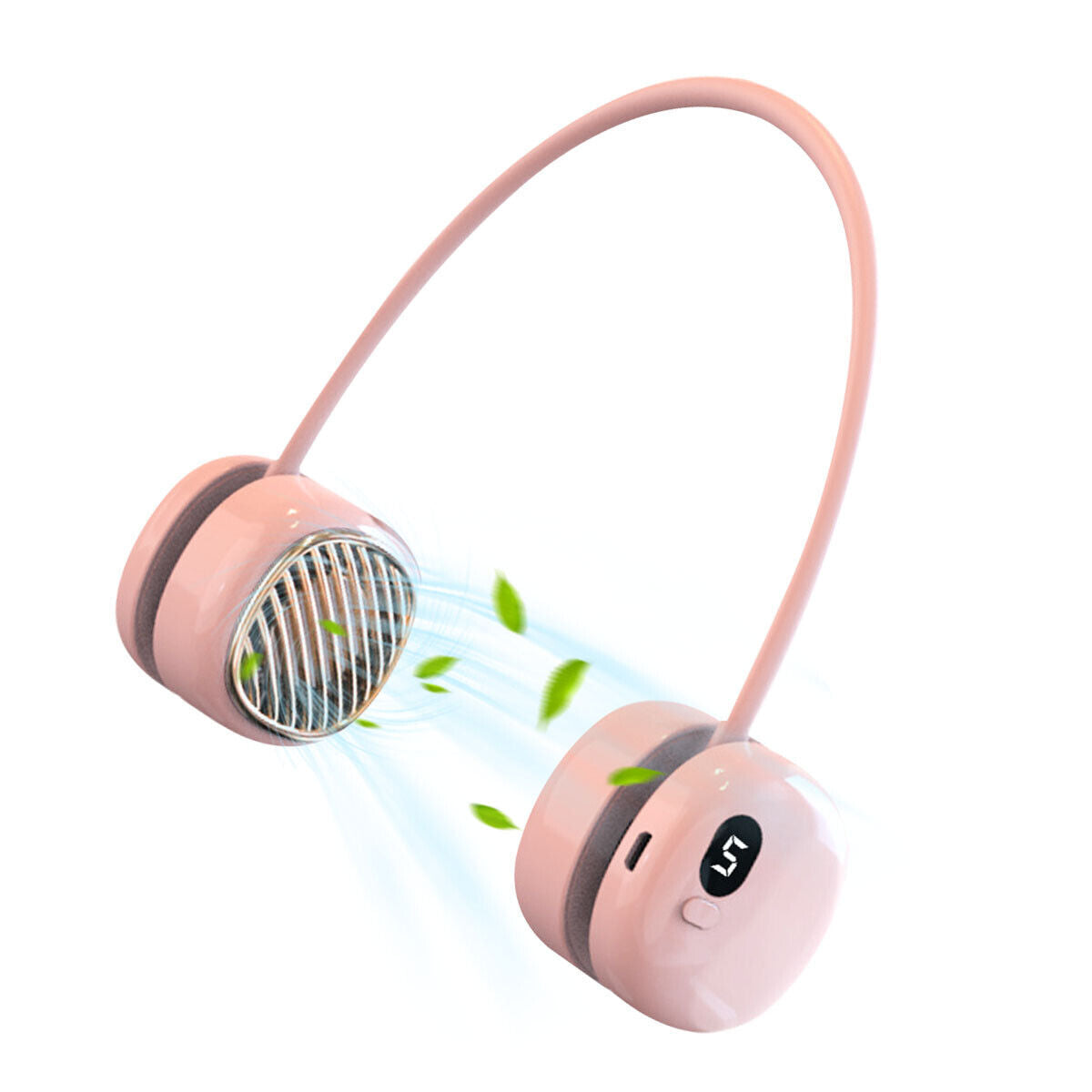 Neck Breeze Pro: Portable 5-Speed Wearable Personal Fan for Cool Comfort Anywhere