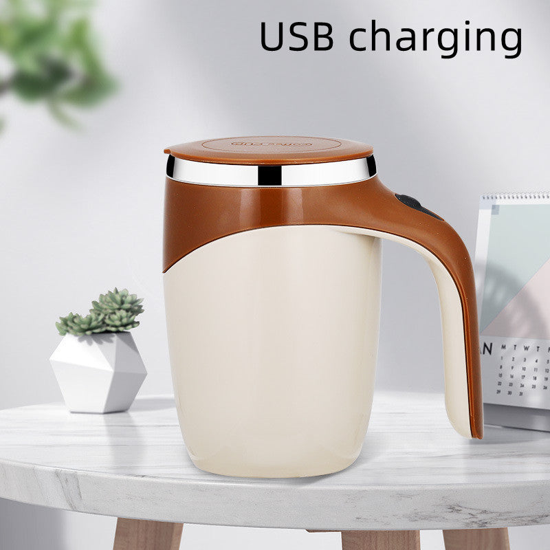 Self-Stirring Mug: Rechargeable Automatic Coffee & Milkshake Cup – Magnetic Rotating Magic!
