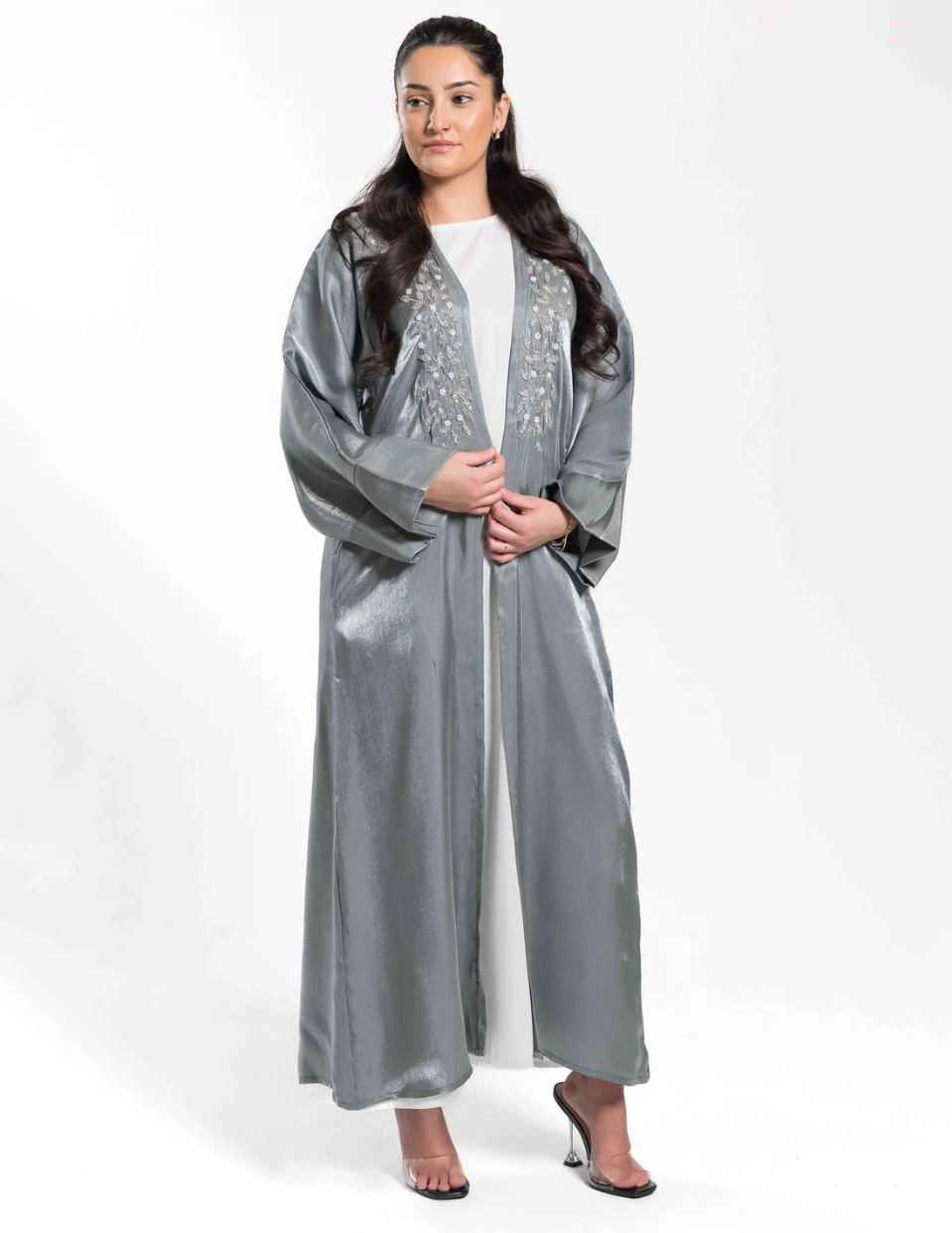 Open Kimono Style 'Marina' Embellished Abaya