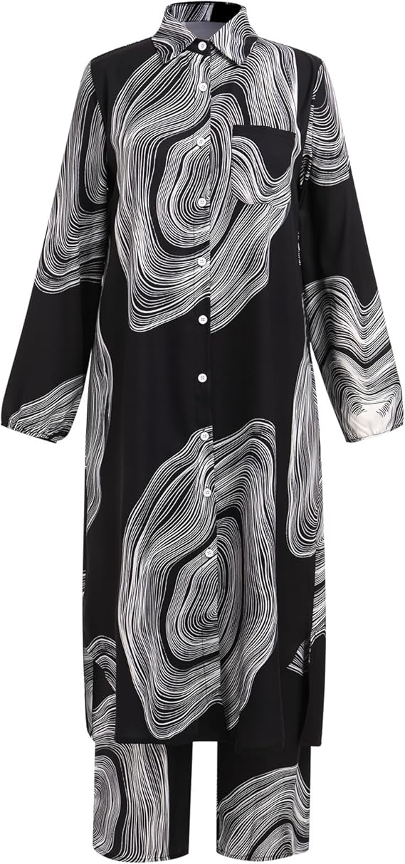 Women’s Muslim 2-Piece Set – Leg Pants Abaya Outfit