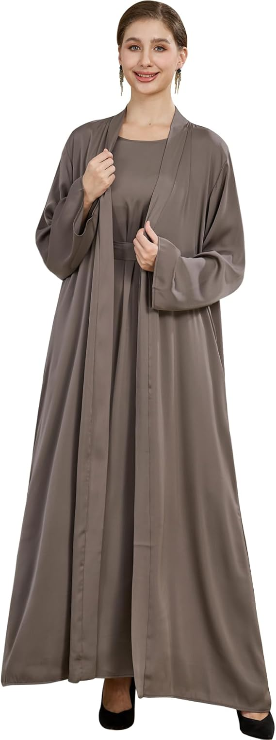 Khalat Women’s Muslim Abaya Dress 3-Piece Set