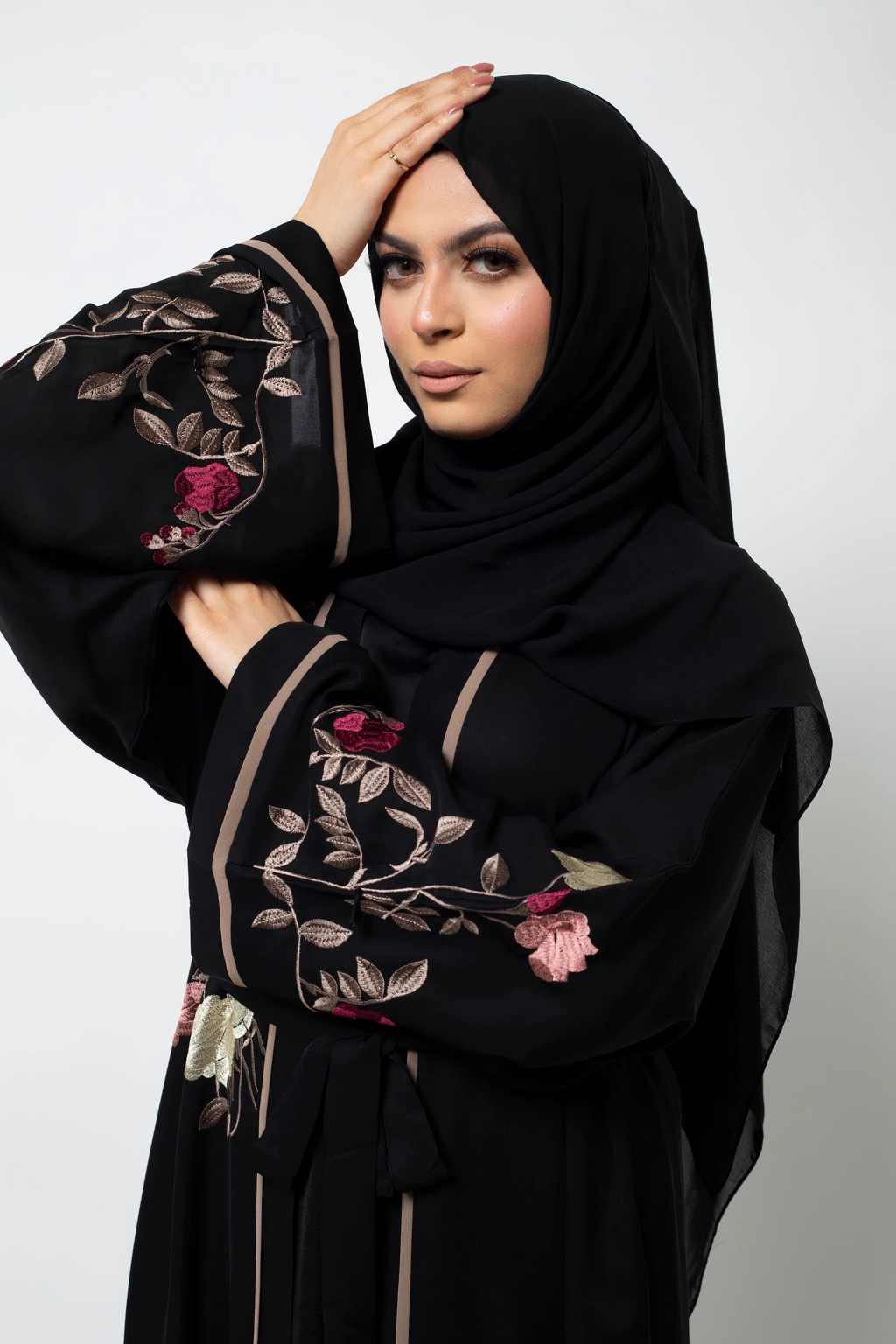 Floral Bouquet Open Abaya