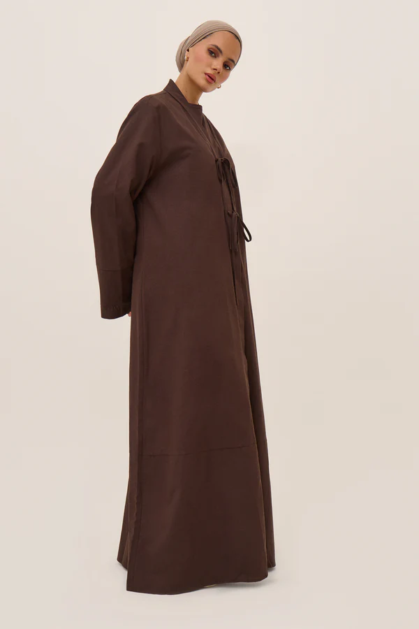 Linen Open Abaya