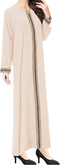 WSPLYSPJY Embroidered Abaya for Women