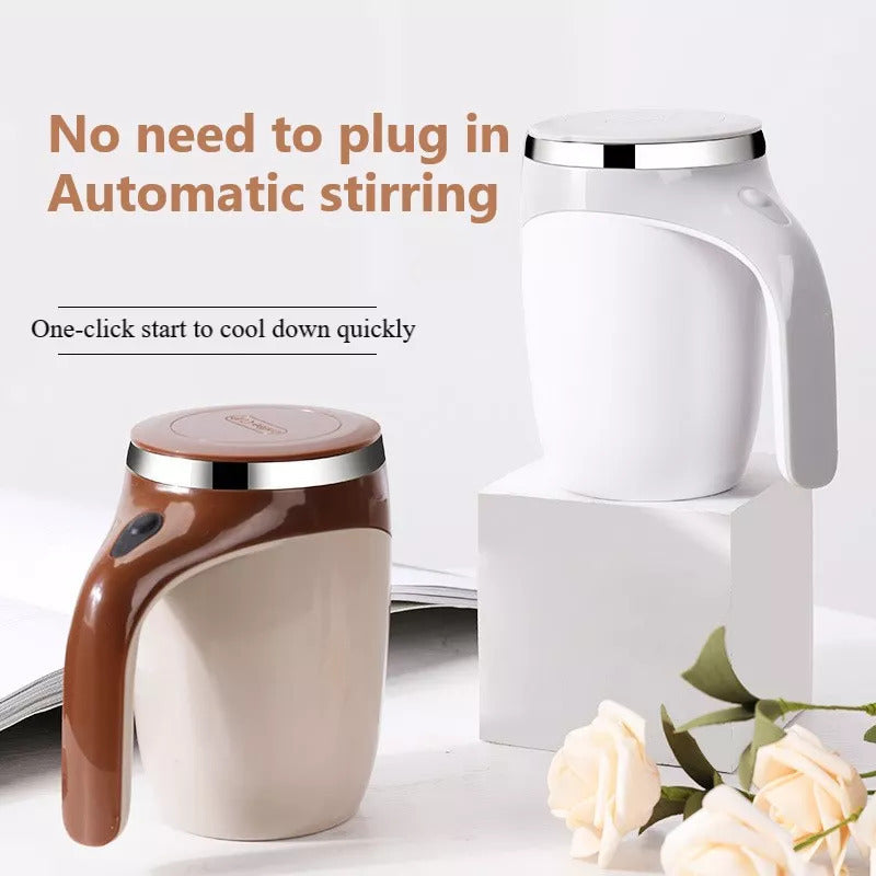 Self-Stirring Mug: Rechargeable Automatic Coffee & Milkshake Cup – Magnetic Rotating Magic!