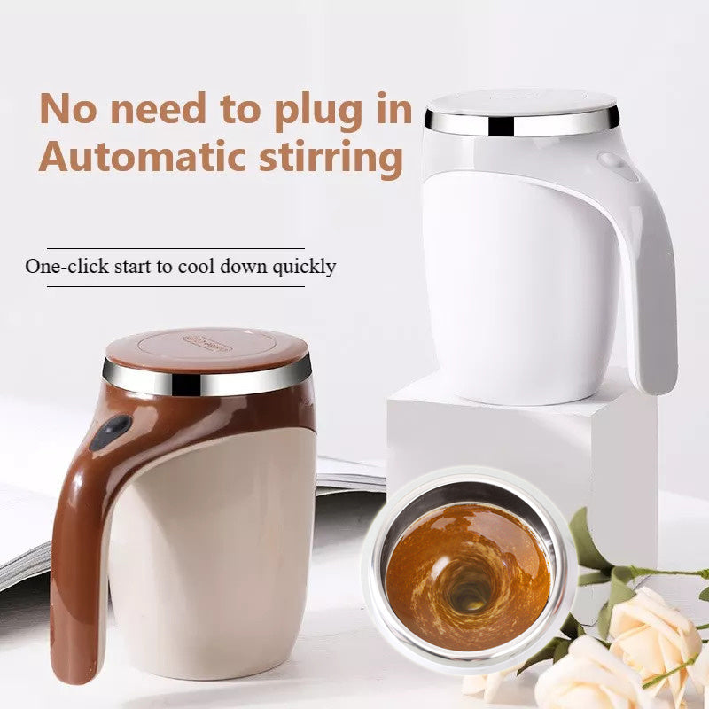 Self-Stirring Mug: Rechargeable Automatic Coffee & Milkshake Cup – Magnetic Rotating Magic!